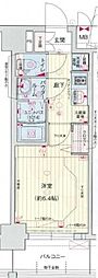 プレサンス淡路駅前 1Kの間取図画像