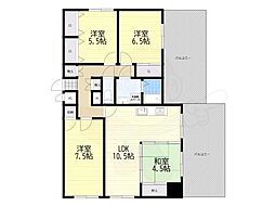 エル三津屋 4LDKの間取図画像
