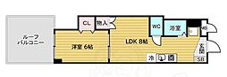 十三エステートハイツ 1LDKの間取図画像