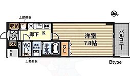 プランドール新大阪ノースレジデンス 1Kの間取図画像
