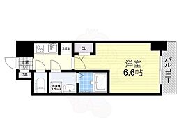S-RESIDENCE上新庄ascent 1Kの間取図画像