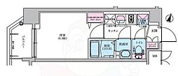 プレサンスブルーム東三国 1Kの間取図画像