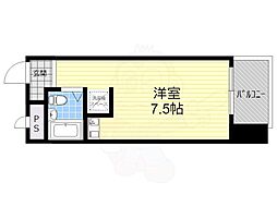 朝日プラザ淡路 ワンルームの間取図画像