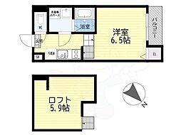 ハーモニーテラス大桐3 1Kの間取図画像