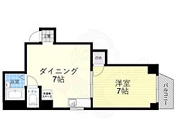 セレスティアル東三国 1DKの間取図画像