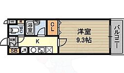 イングランドアベニュー10番館 1Kの間取図画像