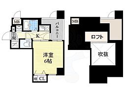 エステムコート新大阪3ステーションプラザ 1Kの間取図画像