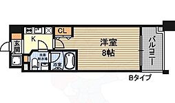 プラウドフラット新大阪 1Kの間取図画像