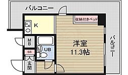 ライオンズマンション新大阪第5 1LDKの間取図画像