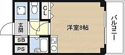 シャトレ下新庄 1Kの間取図画像