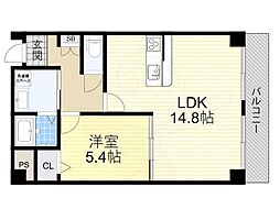 モア・ルミエール 1LDKの間取図画像