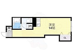 シャンティマサノ ワンルームの間取図画像