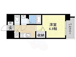 グランカリテ塚本 1Kの間取図画像