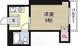 かねまつ東三国マンション北棟 1Kの間取図画像