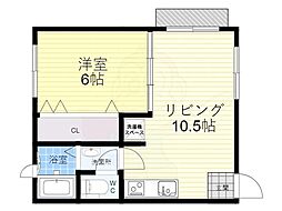 PORTO東淡路 1LDKの間取図画像