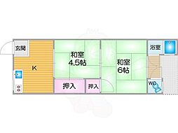 住徳文化 2Kの間取図画像