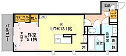 D-residence安立 1階1LDKの間取り