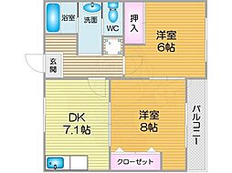 間取図画像 2DK