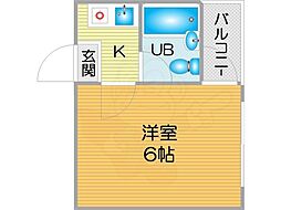 リヴァー住之江A棟 1Kの間取図画像