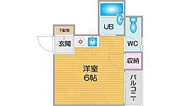 和所マンション中加賀屋 ワンルームの間取図画像