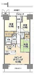 大阪ベイレジデンス 3LDKの間取図画像