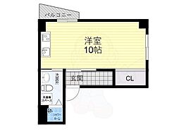 グランドコーポカトレア ワンルームの間取図画像