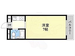 プリエール住之江御崎 1Kの間取図画像