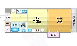 アール26 1DKの間取図画像