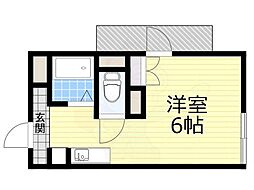 パシフィック新今宮 ワンルームの間取図画像