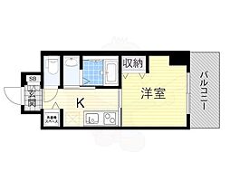 アーバンパーク住之江公園2 1Kの間取図画像