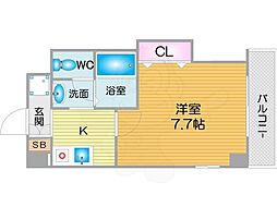 M'PLAZA住吉公園壱番館 1Kの間取図画像