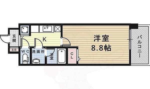 グランシャリオ ｜兵庫県尼崎市長洲中通２丁目(賃貸マンション1K・3階・27.94㎡)の写真 その2