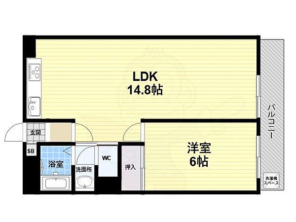 アーネスト武庫川 ｜兵庫県尼崎市稲葉荘２丁目(賃貸マンション1LDK・2階・41.00㎡)の写真 その2