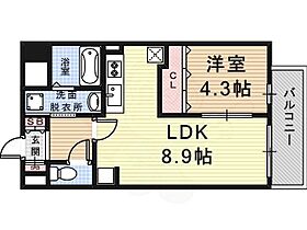 ハイズコート武庫川  ｜ 兵庫県尼崎市大島２丁目（賃貸マンション1LDK・4階・40.74㎡） その2