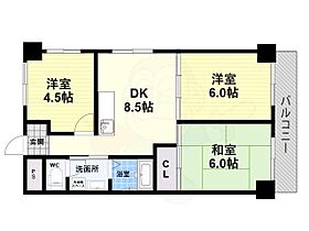 尼崎梅の木公園アーバンリズ  ｜ 兵庫県尼崎市西難波町５丁目（賃貸マンション3LDK・3階・50.33㎡） その2