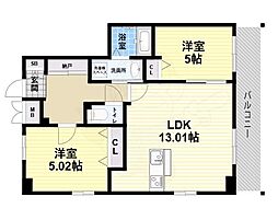 (仮称)杭瀬本町1丁目PJ 11階2LDKの間取り