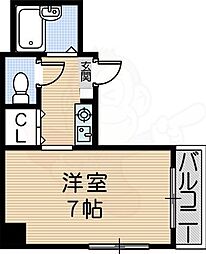 メゾン出口 3階1Kの間取り