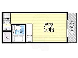 ラ・ヴェリタ武庫川 ワンルームの間取図画像