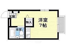 レオパレスサンライズ ワンルームの間取図画像