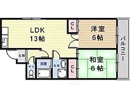 ラザント光 2DKの間取図画像