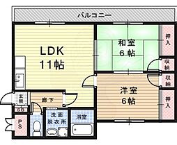 エクシオ2 2LDKの間取図画像