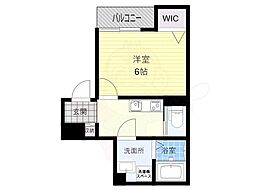 ALEGRIA尼崎 1Kの間取図画像