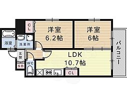 パークフラッツ尼崎 1SLDKの間取図画像