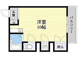 ソレイユコート ワンルームの間取図画像