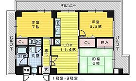 サンポートハイム堺 501 ｜ 大阪府堺市堺区材木町西２丁（賃貸マンション3LDK・5階・68.30㎡） その2