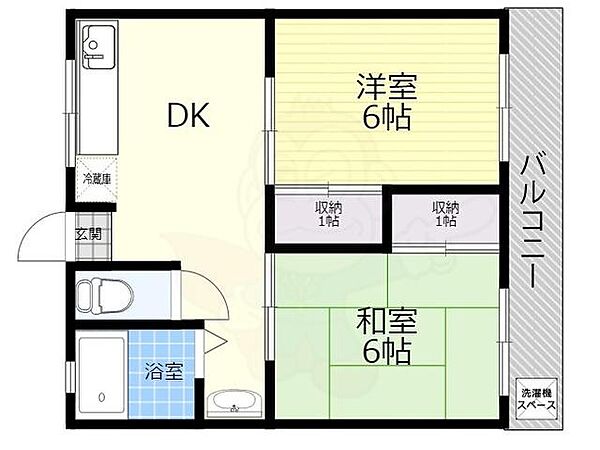 新東マンション ｜大阪府堺市北区新金岡町５丁(賃貸マンション2DK・3階・41.00㎡)の写真 その2