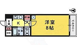 フォンティーヌ南三国 1Kの間取図画像