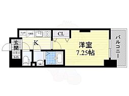 Osaka Metro御堂筋線 なかもず駅 徒歩5分の賃貸マンション 10階1Kの間取り