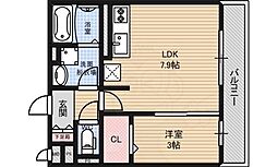 SERENA 3階1DKの間取り