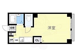 サン堺ビル ワンルームの間取図画像
